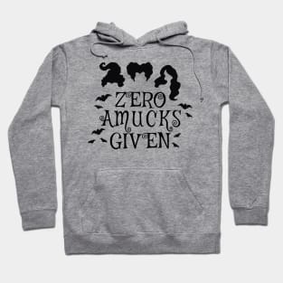 Zero Amucks Given Halloween Witches Hoodie